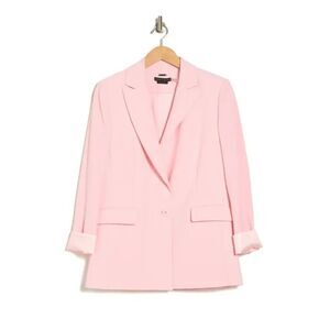 New $550 Alice and Olivia Justine Oversize Cuff Sleeve Blazer, Pink Petal Size 2